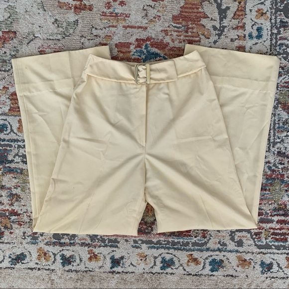 Vintage Pants - Vintage Wide Leg Belted Pants